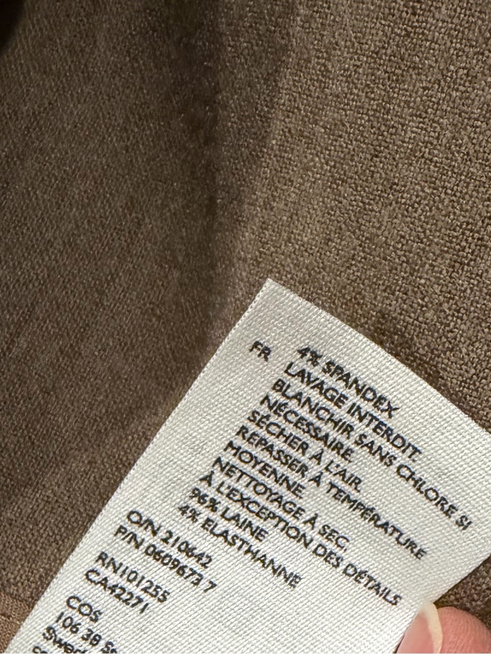 COS Belted Wool Trousers Tan Lightweight Size 6 NWT! - Picture 9 of 13